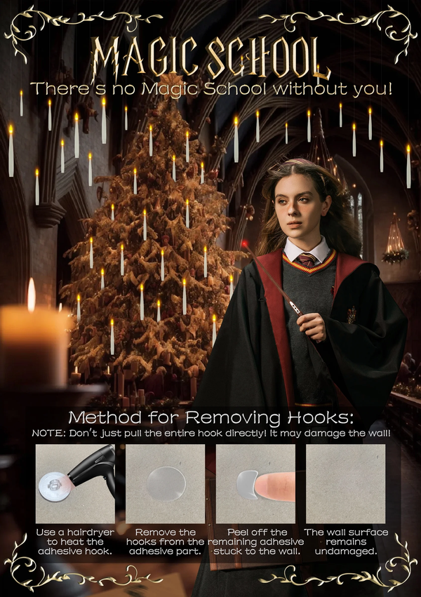 Floating Candles with Wand 20PCS Harry Potter Magic Hanging Candles Warm Light Battery Operated for Valentine'S Day Gift Party Decor